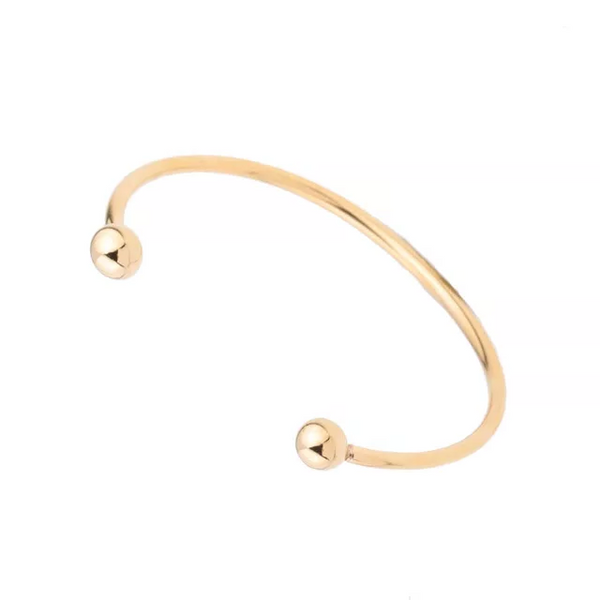 Gold Ball Cuff Bracelet CLX WATCHES
