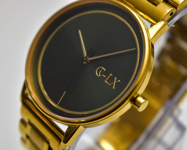 Ladies Gold and Forest Green