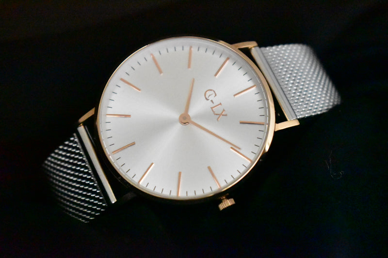 Silver and Rose Gold Mesh