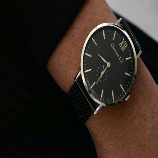 Ladies Classic Franklin Black and Silver
