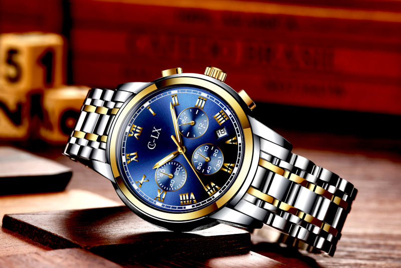Neptune Blue / Silver Stainless Steel