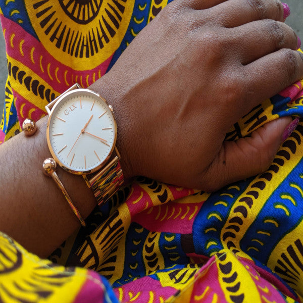 Rose Gold Ball Cuff Bracelet